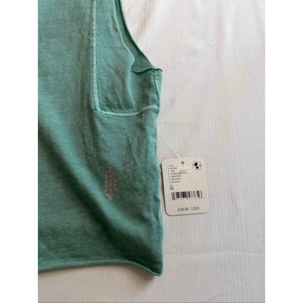 Free People Movement Women's Emerald Aura Sleeveless Inspire Tank Sz Medium - Picture 2 of 7